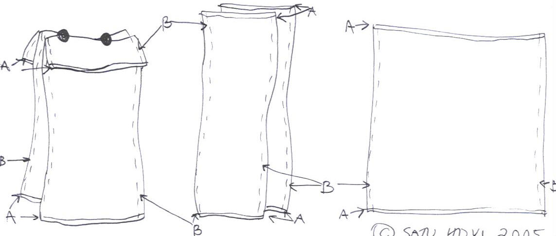 Drawing of an overdress