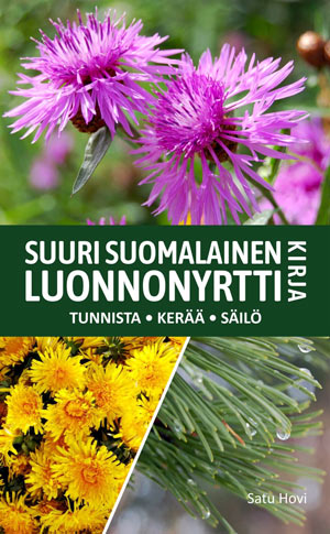 Suuren suomalaisen yrttikirjan kansikuva. Kirjailija Satu Hovi 2025.